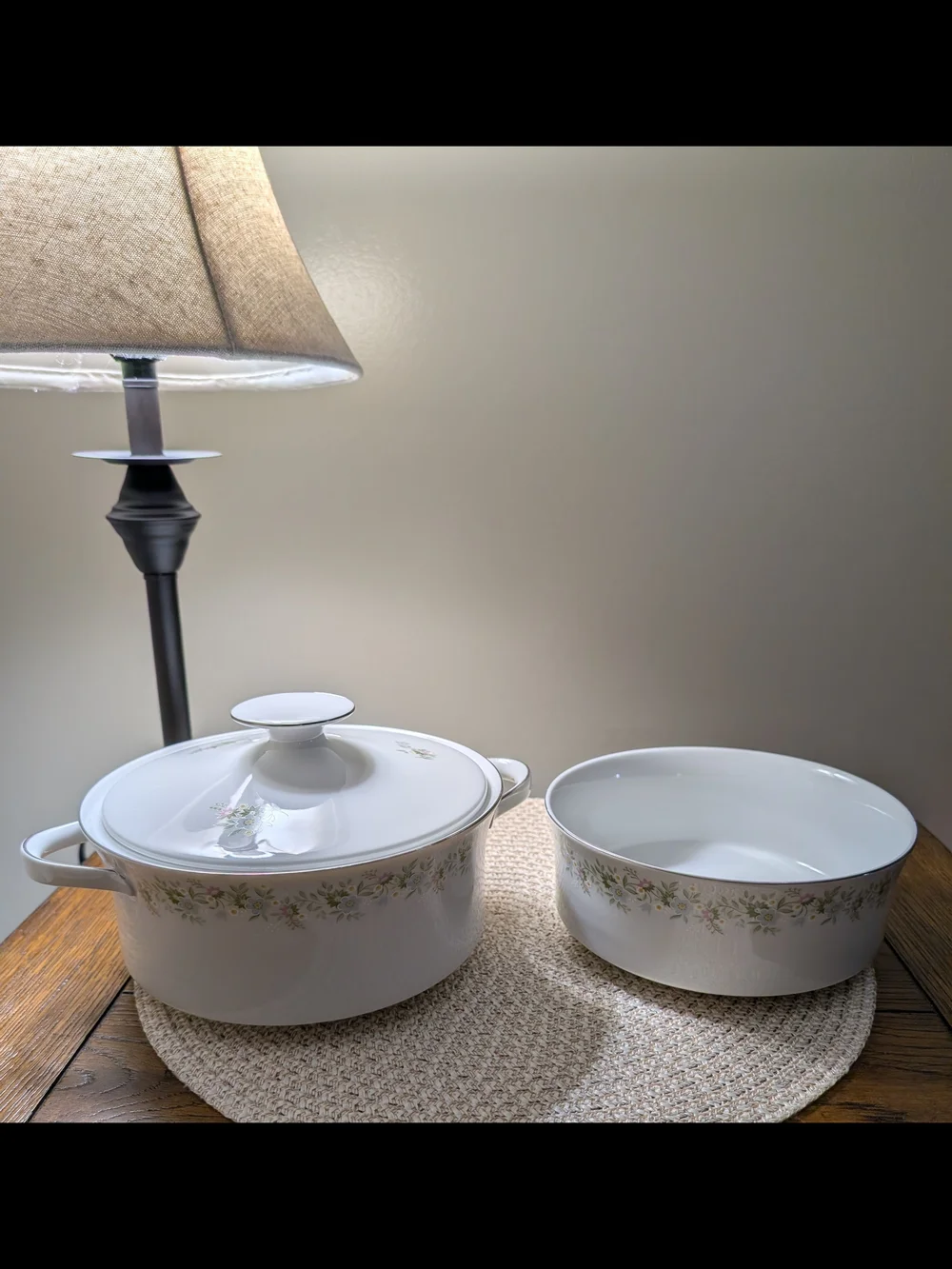 Vintage Johann Haviland Bavaria Germany Floral Casserole & Bowl Set